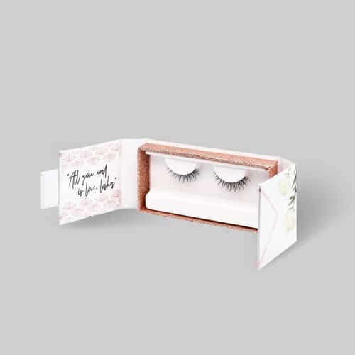 Luxury custom eyelash packaging with elegant magnetic closure